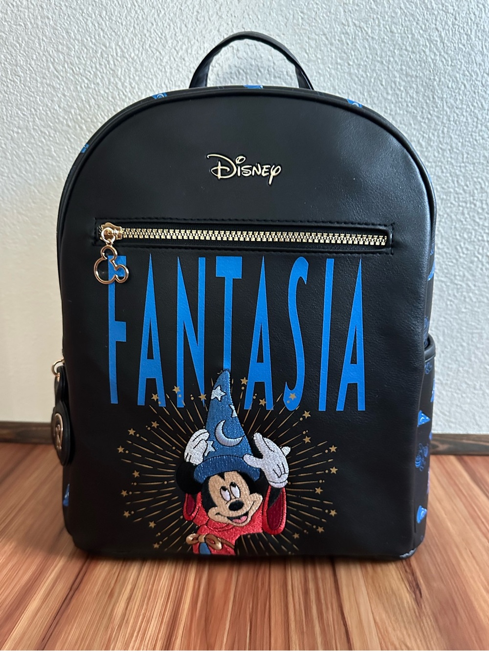 NWT Primark Disney Fantasia Black & Blue Mickey Mouse Sorcerer Backpack